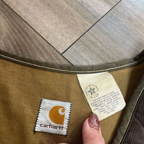 Vintage Carhartt Duck Camo Vest Mens Large - Picture 3 of 7